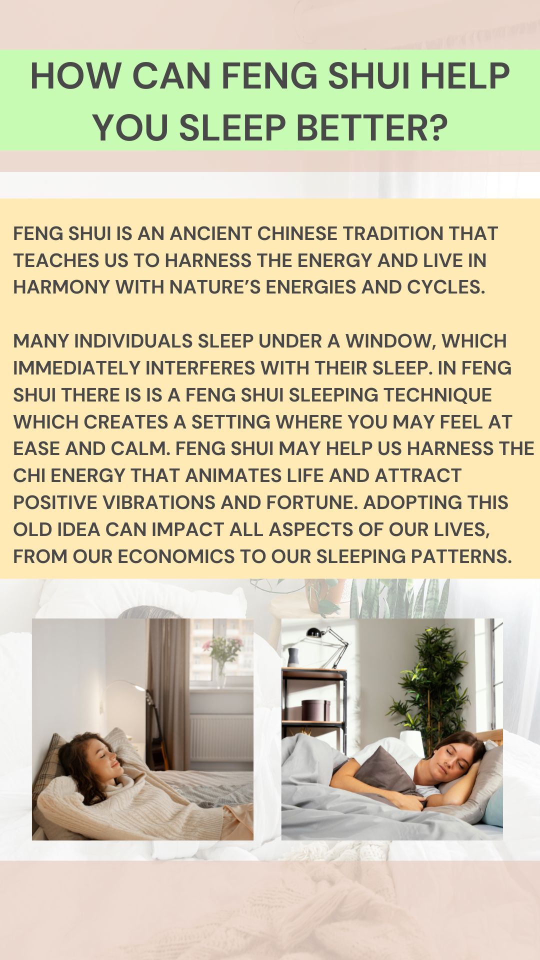 how can feng shui help you sleep better?
