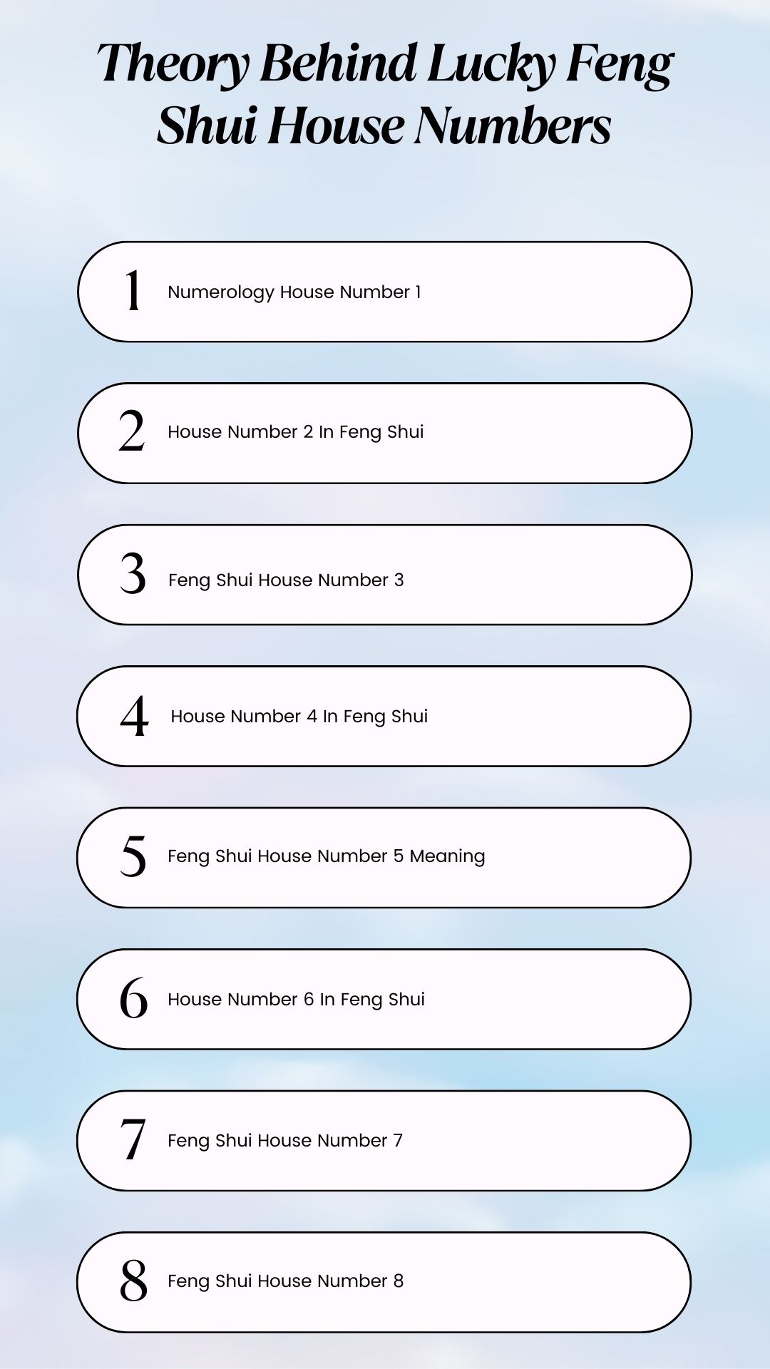 Theory Behind Lucky Feng Shui House Numbers
